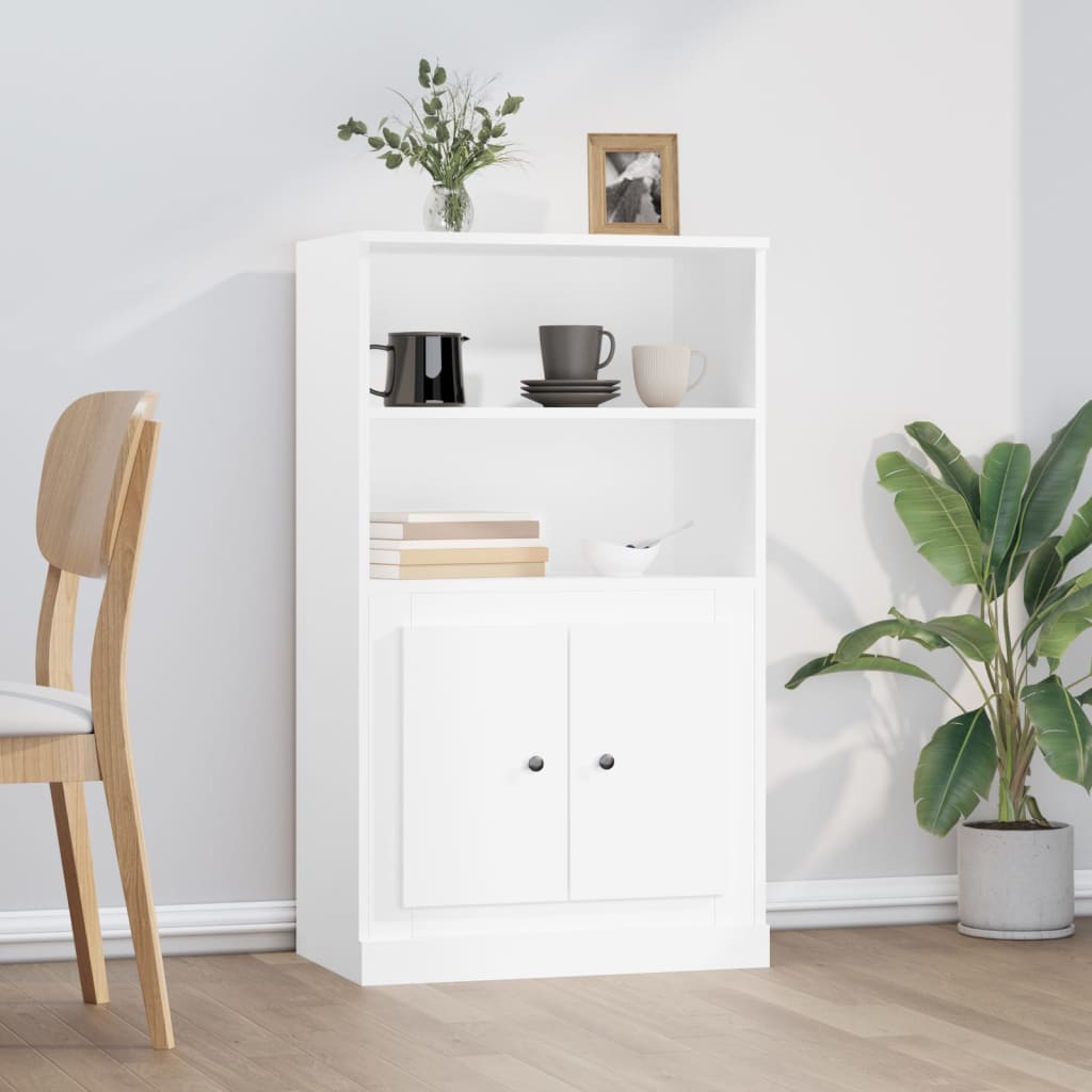 skænk 60x35,5x103,5 cm konstrueret træ hvid