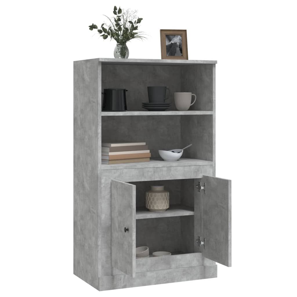 skænk 60x35,5x103,5 cm konstrueret træ betongrå