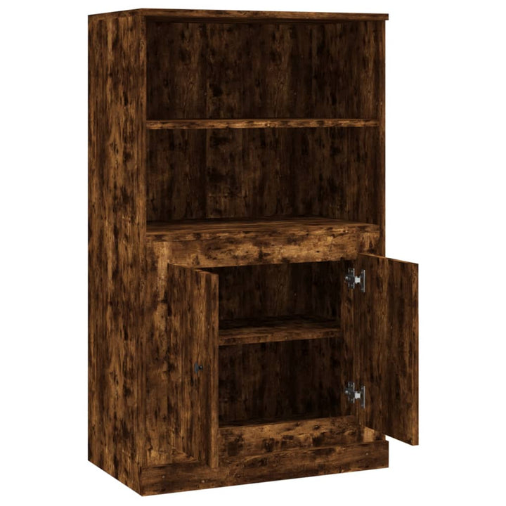 skænk 60x35,5x103,5 cm konstrueret træ røget egetræsfarve