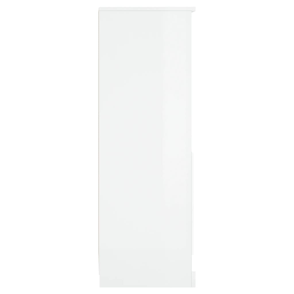 skab 36x35,5x103,5 cm konstrueret træ hvid højglans