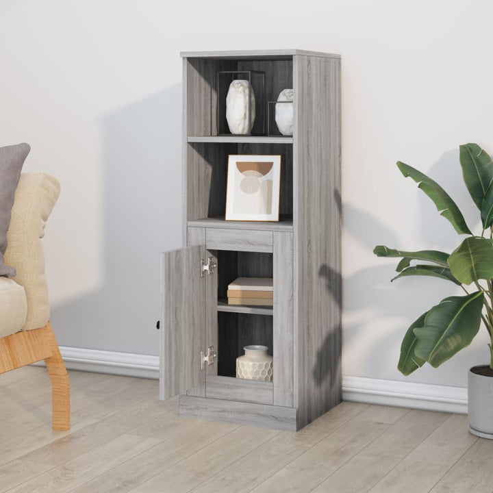 skab 36x35,5x103,5 cm konstrueret træ grå sonoma-eg