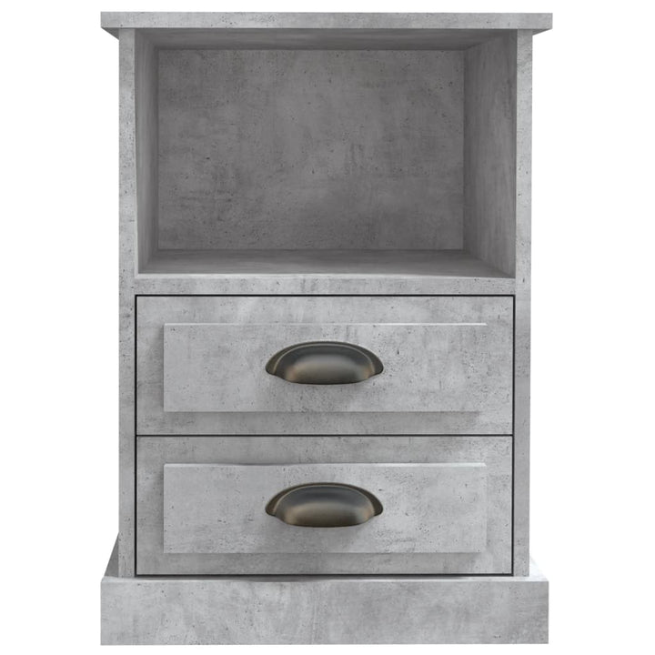 sengebord 43x36x60 cm betongrå