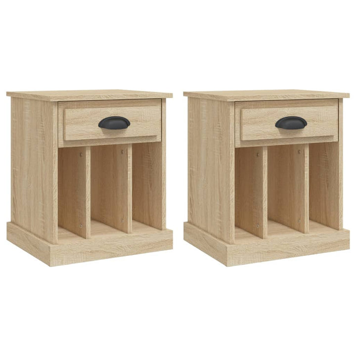sengeborde 2 stk. 43x36x50 cm sonoma-eg