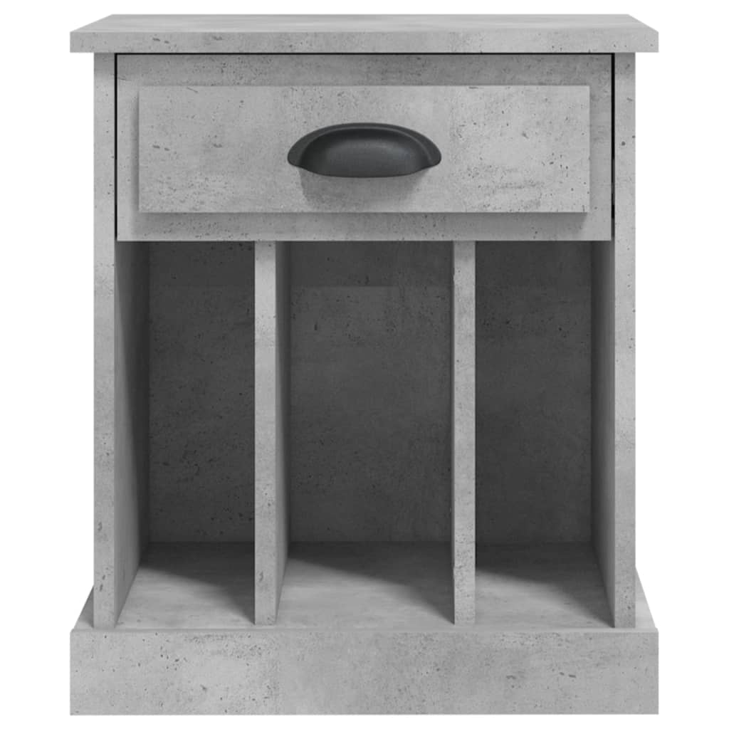 sengebord 43x36x50 cm betongrå