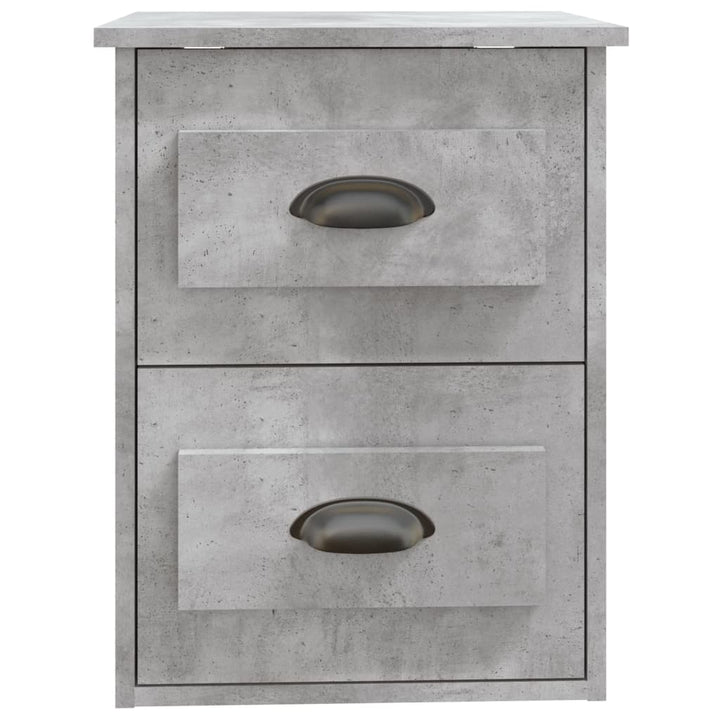 væghængte sengeborde 2 stk. 41,5x36x53 cm betongrå