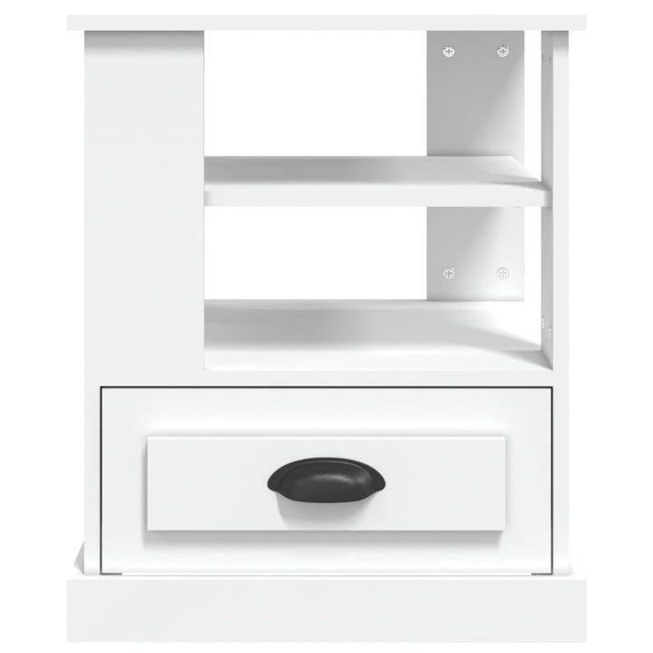 sidebord 50x50x60 cm konstrueret træ hvid