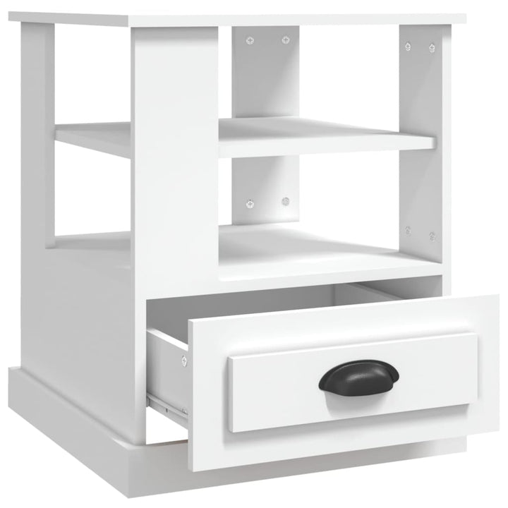 sidebord 50x50x60 cm konstrueret træ hvid