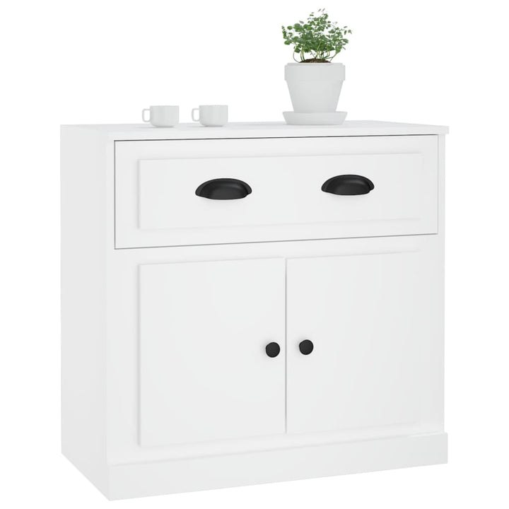 skænk 70x35,5x67,5 cm konstrueret træ hvid