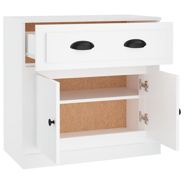 skænk 70x35,5x67,5 cm konstrueret træ hvid