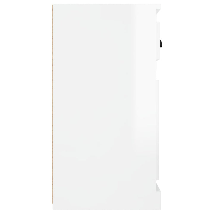 skænk 70x35,5x67,5 cm konstrueret træ hvid højglans