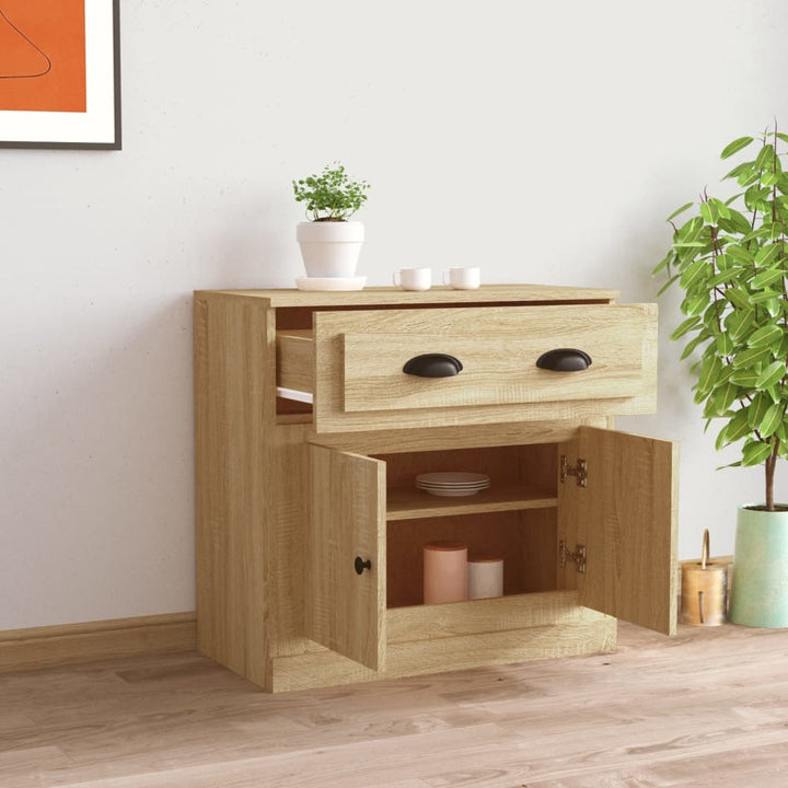 skænk 70x35,5x67,5 cm konstrueret træ sonoma-eg