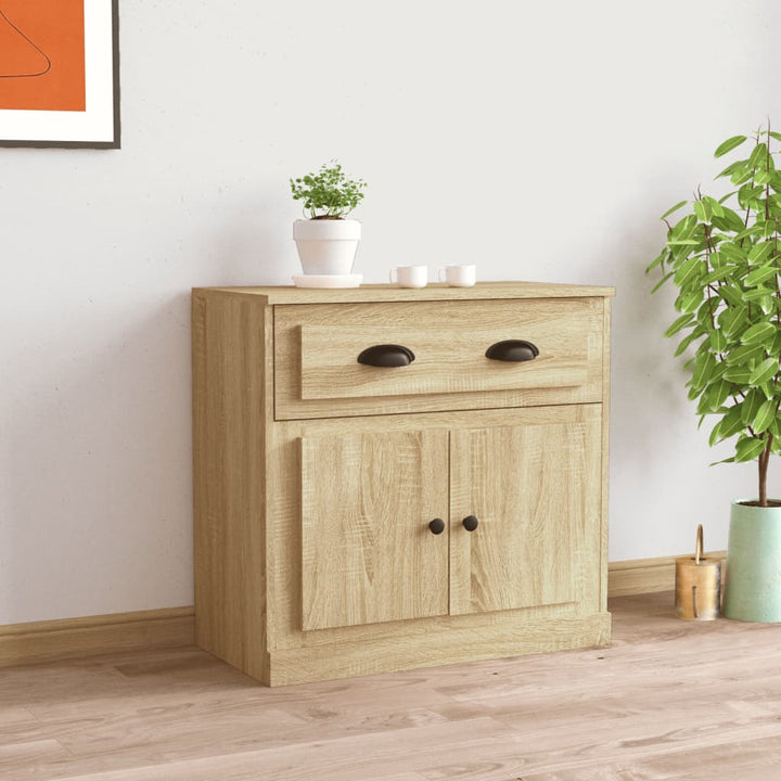 skænk 70x35,5x67,5 cm konstrueret træ sonoma-eg