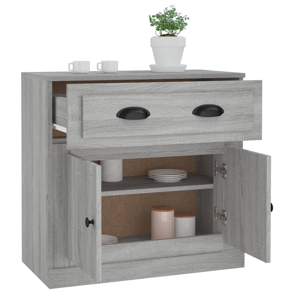 skænk 70x35,5x67,5 cm konstrueret træ grå sonoma-eg
