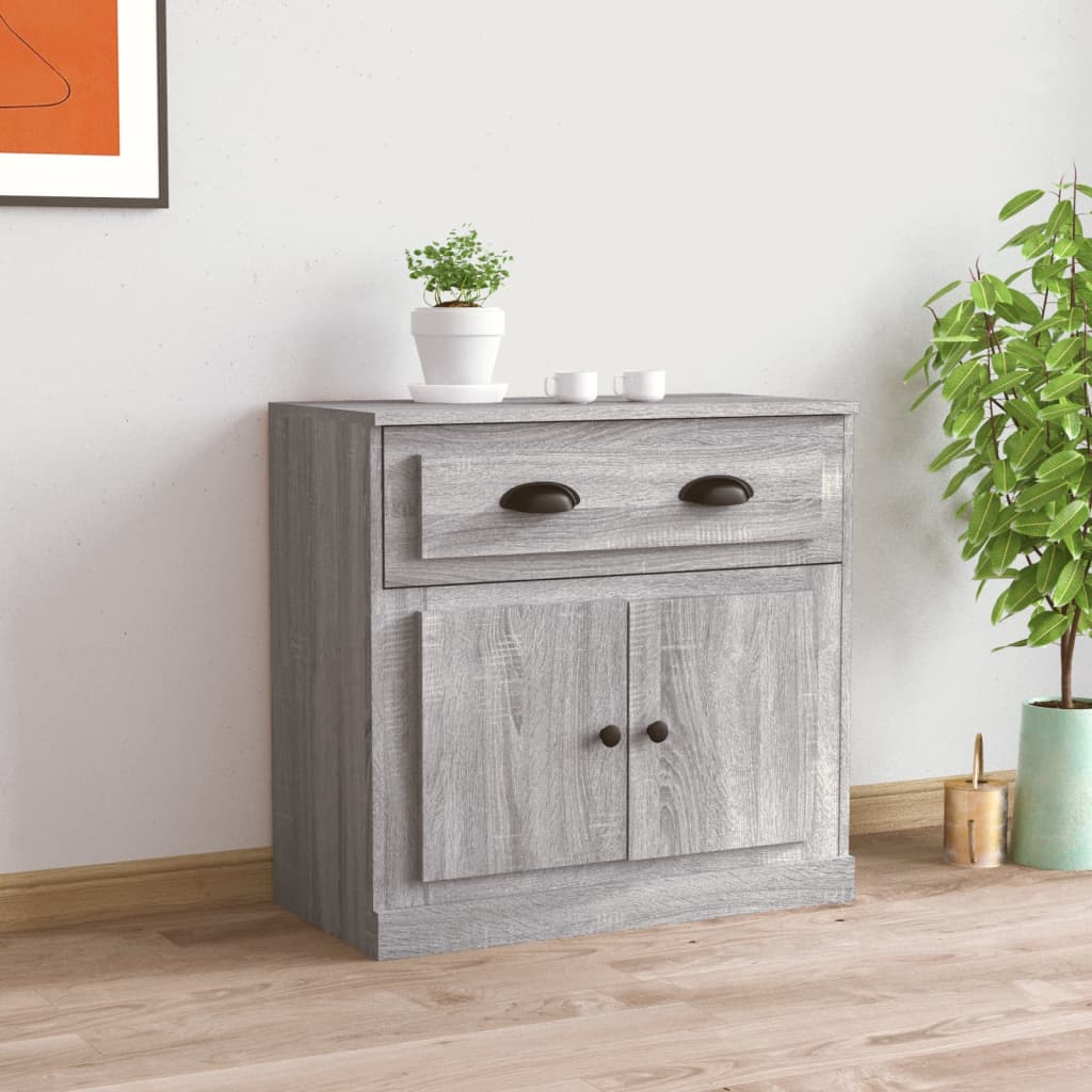 skænk 70x35,5x67,5 cm konstrueret træ grå sonoma-eg