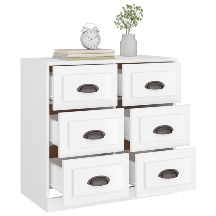 skænk 70x35,5x67,5 cm konstrueret træ hvid