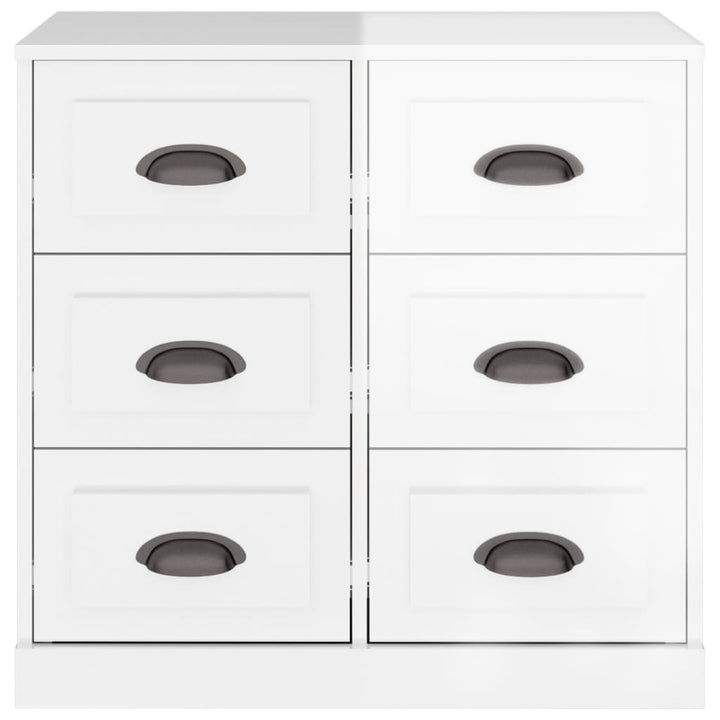 skænk 70x35,5x67,5 cm konstrueret træ hvid højglans
