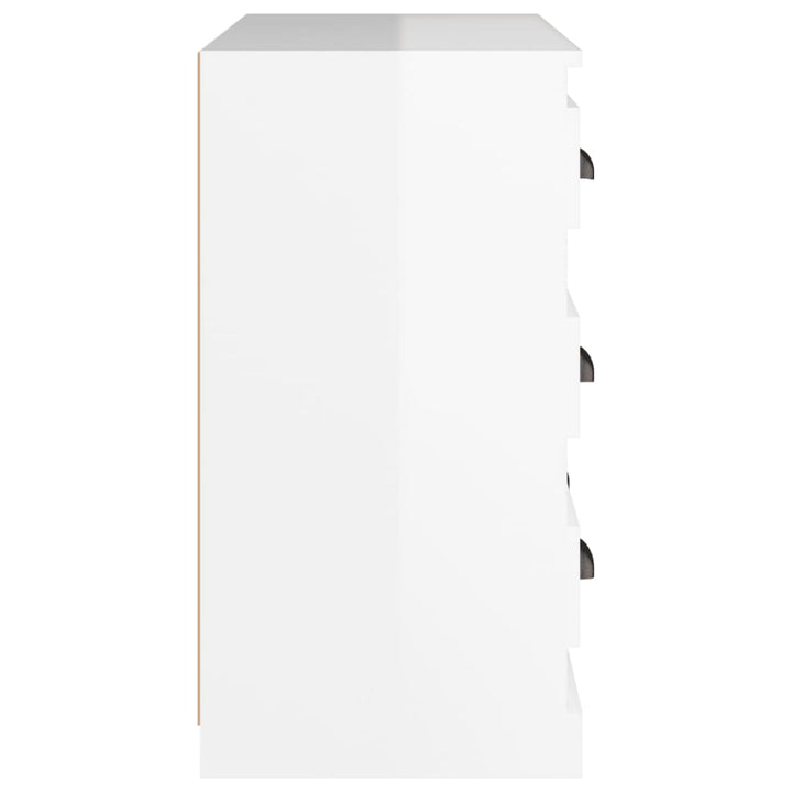 skænk 70x35,5x67,5 cm konstrueret træ hvid højglans