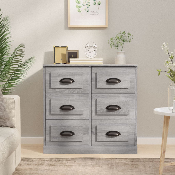skænk 70x35,5x67,5 cm konstrueret træ grå sonoma-eg