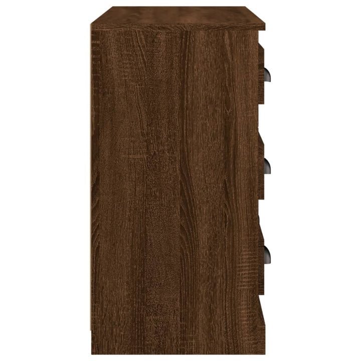 skænk 70x35,5x67,5 cm konstrueret træ brun egetræsfarve