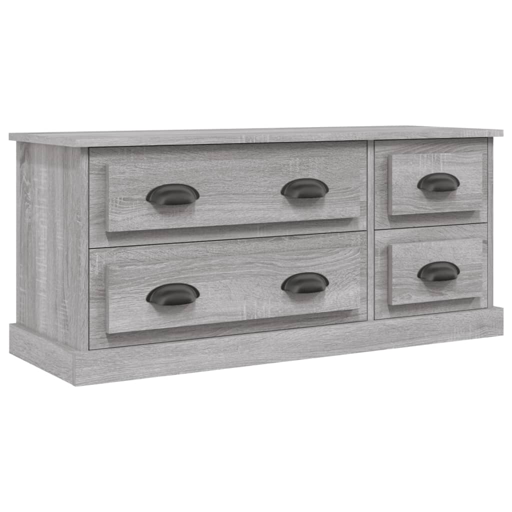 tv-bord 100x35,5x45 cm konstrueret træ grå sonoma-eg