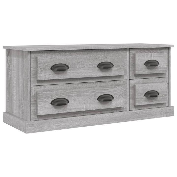 tv-bord 100x35,5x45 cm konstrueret træ grå sonoma-eg