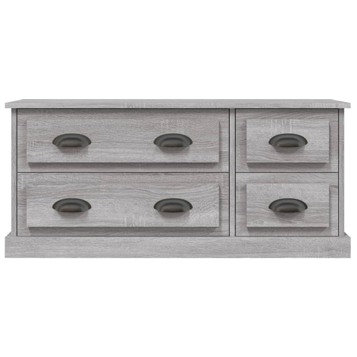 tv-bord 100x35,5x45 cm konstrueret træ grå sonoma-eg