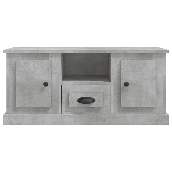 tv-bord 100x35,5x45 cm konstrueret træ betongrå