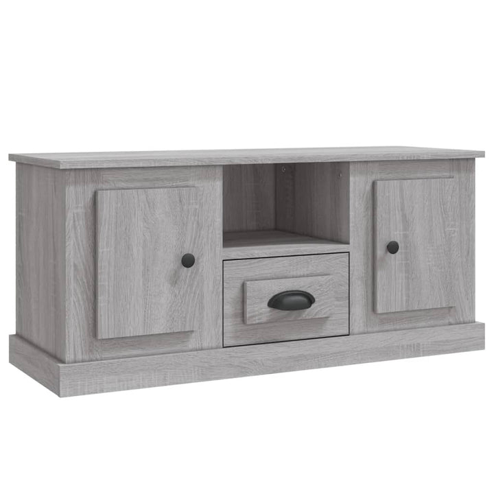 tv-bord 100x35,5x45 cm konstrueret træ grå sonoma-eg