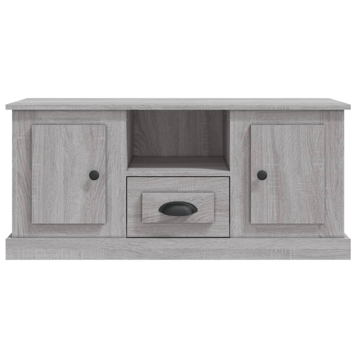 tv-bord 100x35,5x45 cm konstrueret træ grå sonoma-eg
