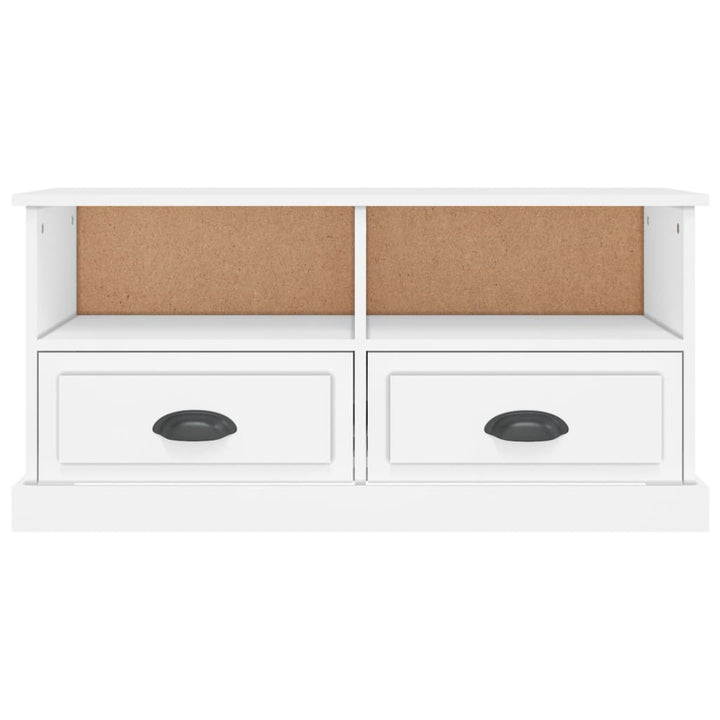tv-bord 93x35,5x45 cm konstrueret træ hvid