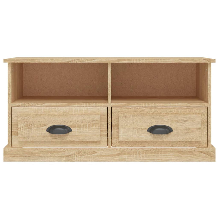 tv-bord 93x35,5x45 cm konstrueret træ sonoma-eg