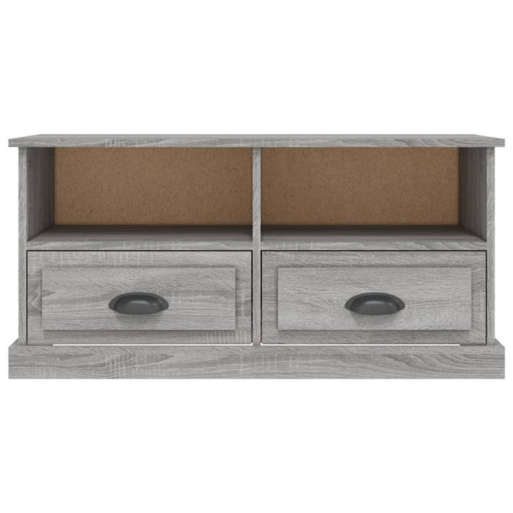 tv-bord 93x35,5x45 cm konstrueret træ grå sonoma-eg