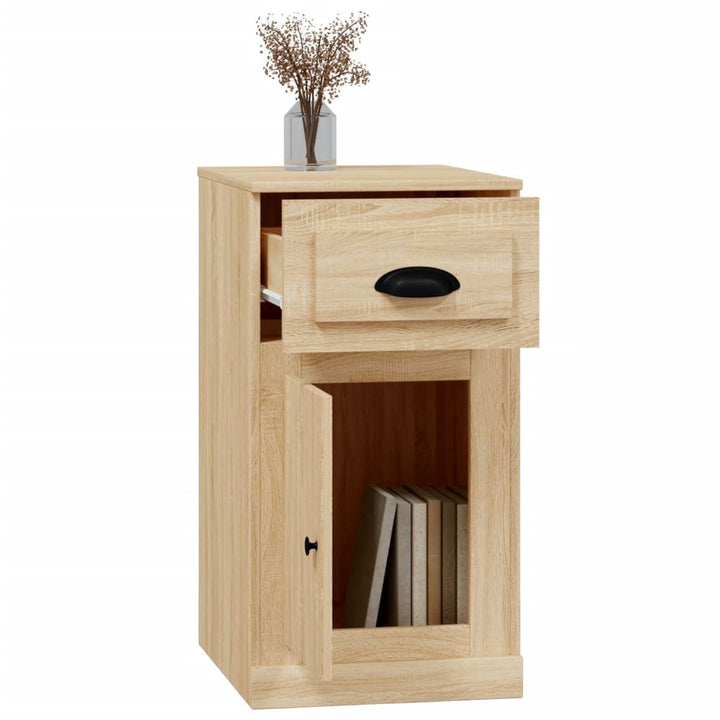 skuffeskab 40x50x75 cm konstrueret træ sonoma-eg