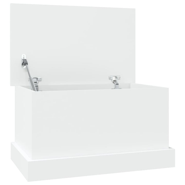 opbevaringskasse hvid 50x30x28 cm konstrueret træ