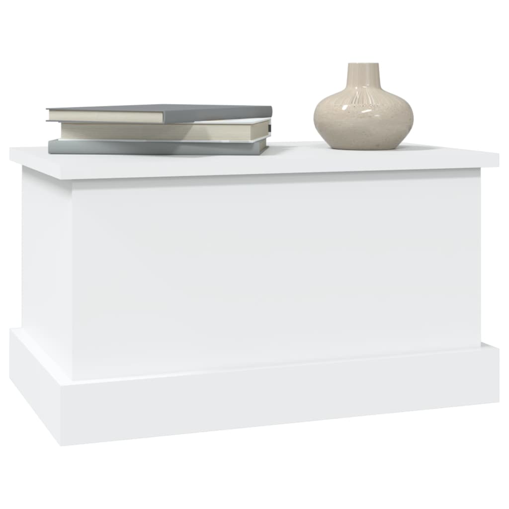 opbevaringskasse hvid 50x30x28 cm konstrueret træ