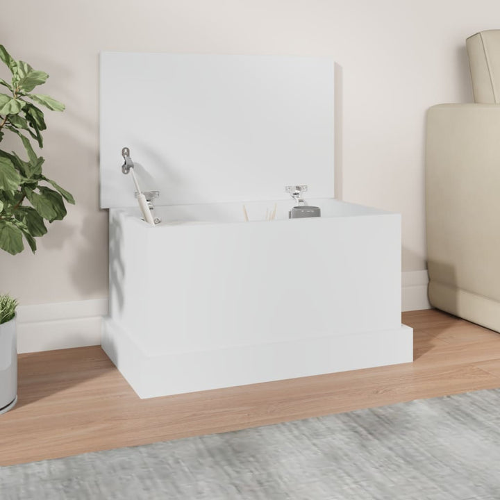 opbevaringskasse hvid 50x30x28 cm konstrueret træ