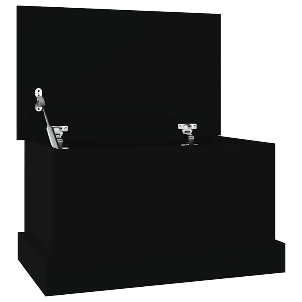opbevaringskasse 50x30x28 cm konstrueret træ sort
