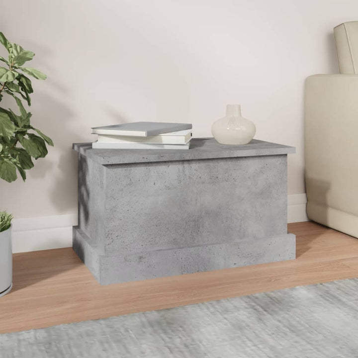 opbevaringskasse 50x30x28 cm konstrueret træ betongrå