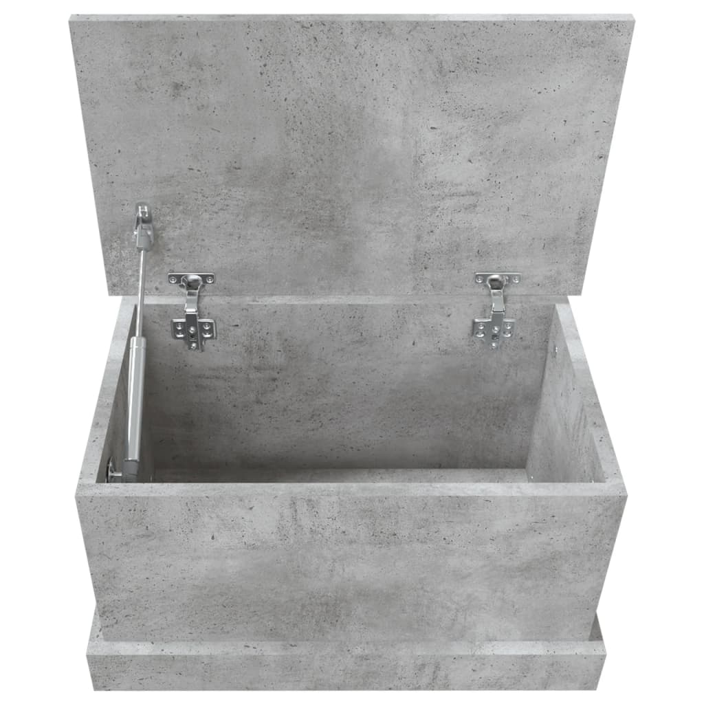 opbevaringskasse 50x30x28 cm konstrueret træ betongrå
