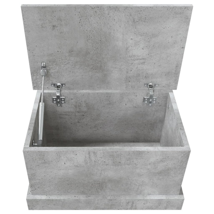 opbevaringskasse 50x30x28 cm konstrueret træ betongrå
