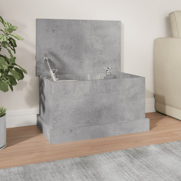 opbevaringskasse 50x30x28 cm konstrueret træ betongrå