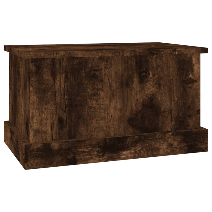 opbevaringskasse 50x30x28 cm konstrueret træ røget egetræsfarve