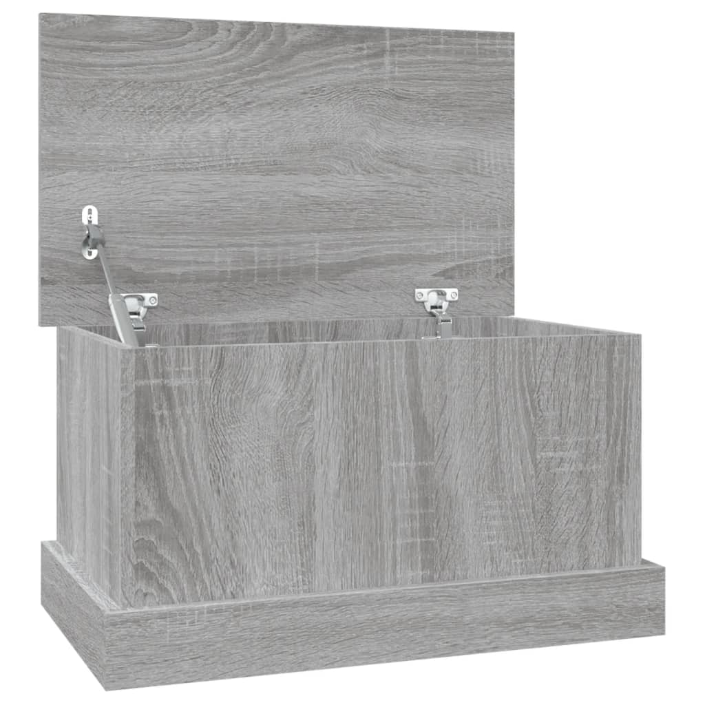 opbevaringskasse 50x30x28 cm konstrueret træ grå sonoma-eg