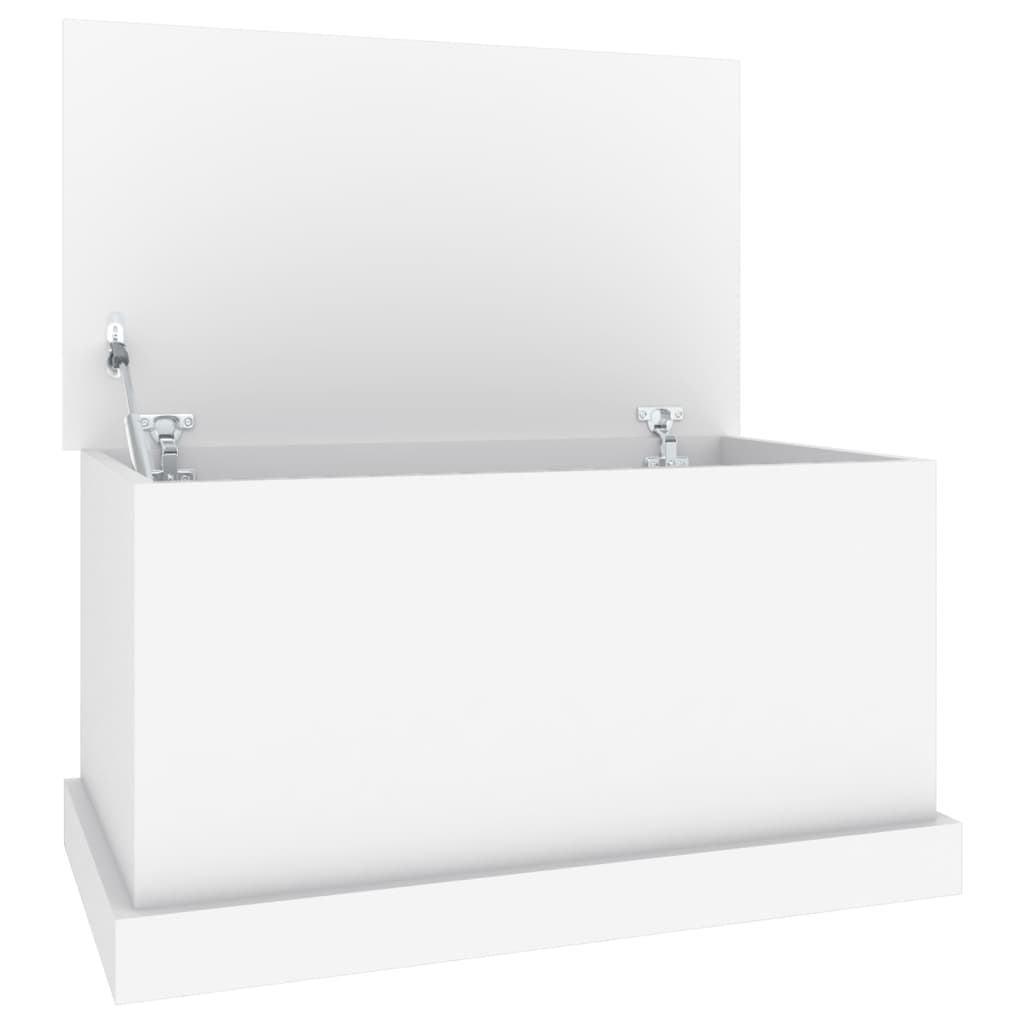 opbevaringskasse hvid 70x40x38 cm konstrueret træ