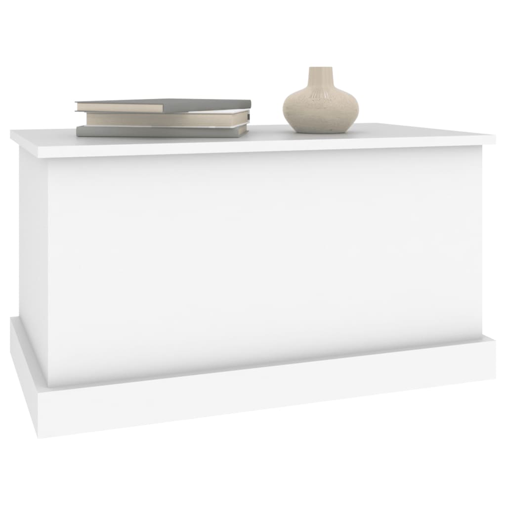 opbevaringskasse hvid 70x40x38 cm konstrueret træ