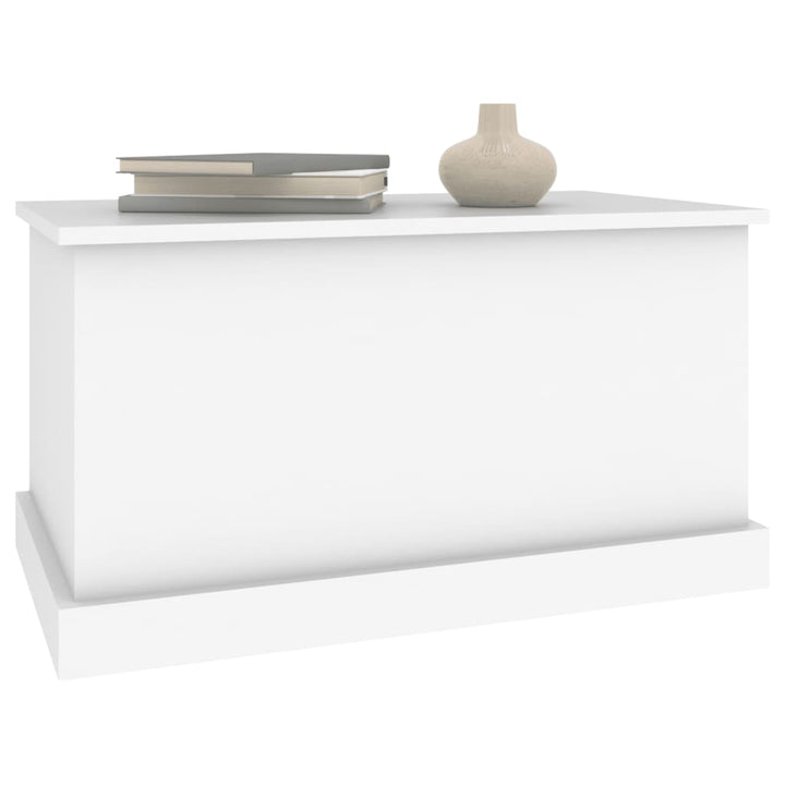 opbevaringskasse hvid 70x40x38 cm konstrueret træ