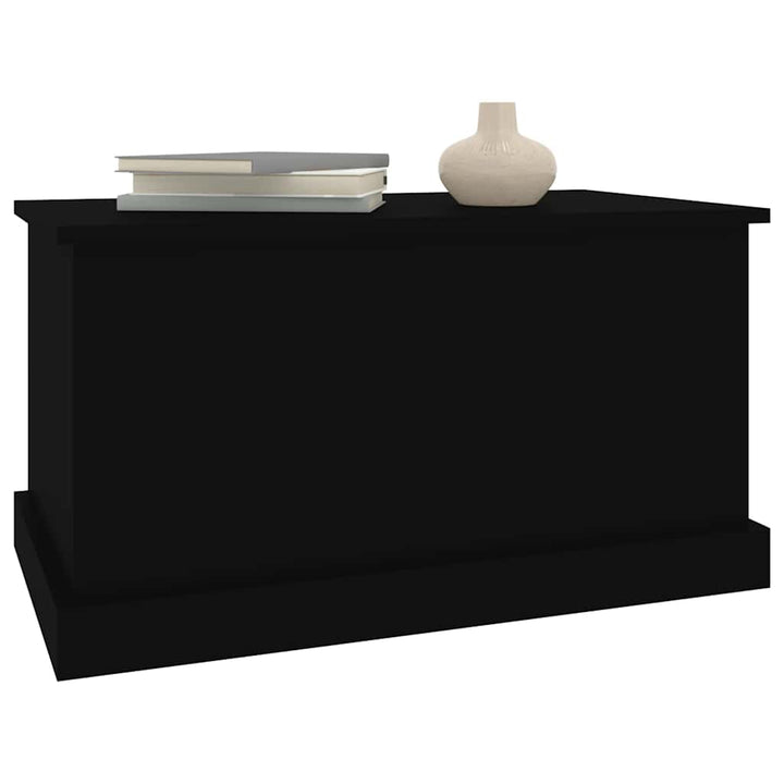 opbevaringskasse 70x40x38 cm konstrueret træ sort
