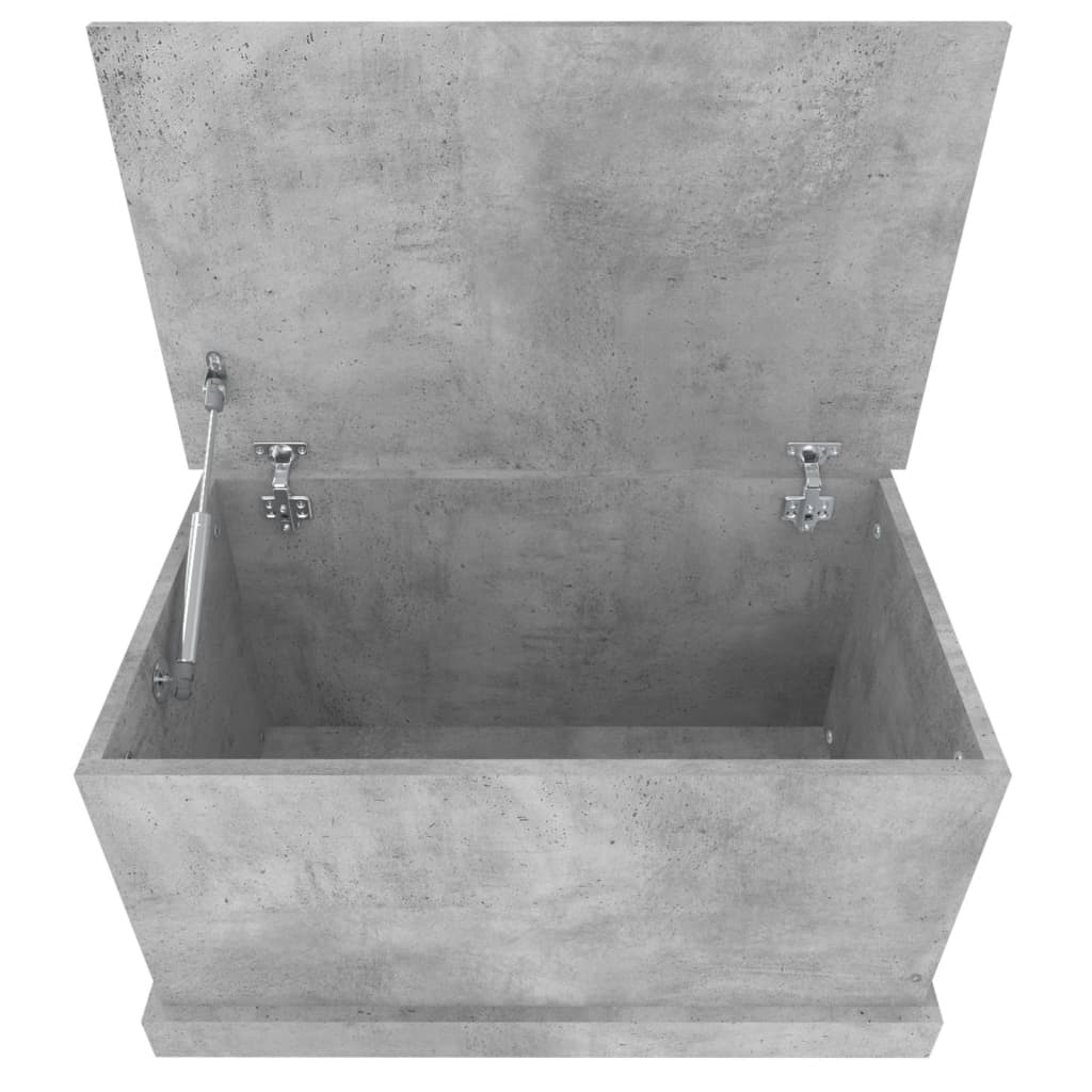 opbevaringskasse 70x40x38 cm konstrueret træ betongrå
