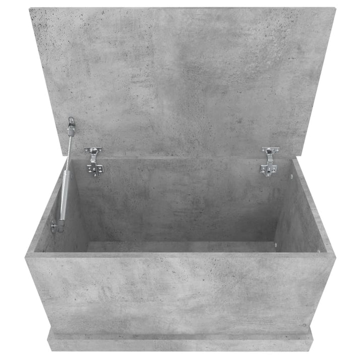 opbevaringskasse 70x40x38 cm konstrueret træ betongrå