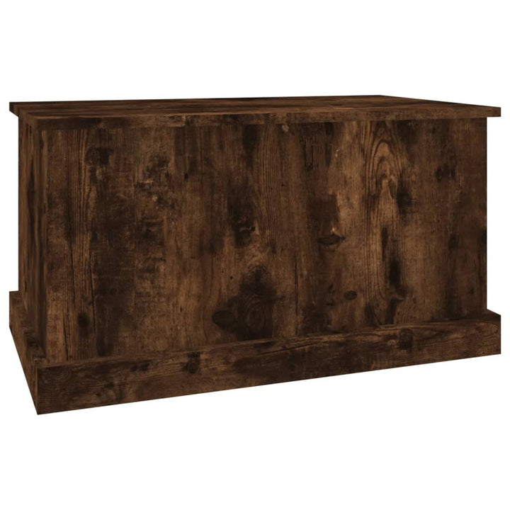 opbevaringskasse 70x40x38 cm konstrueret træ røget egetræsfarve